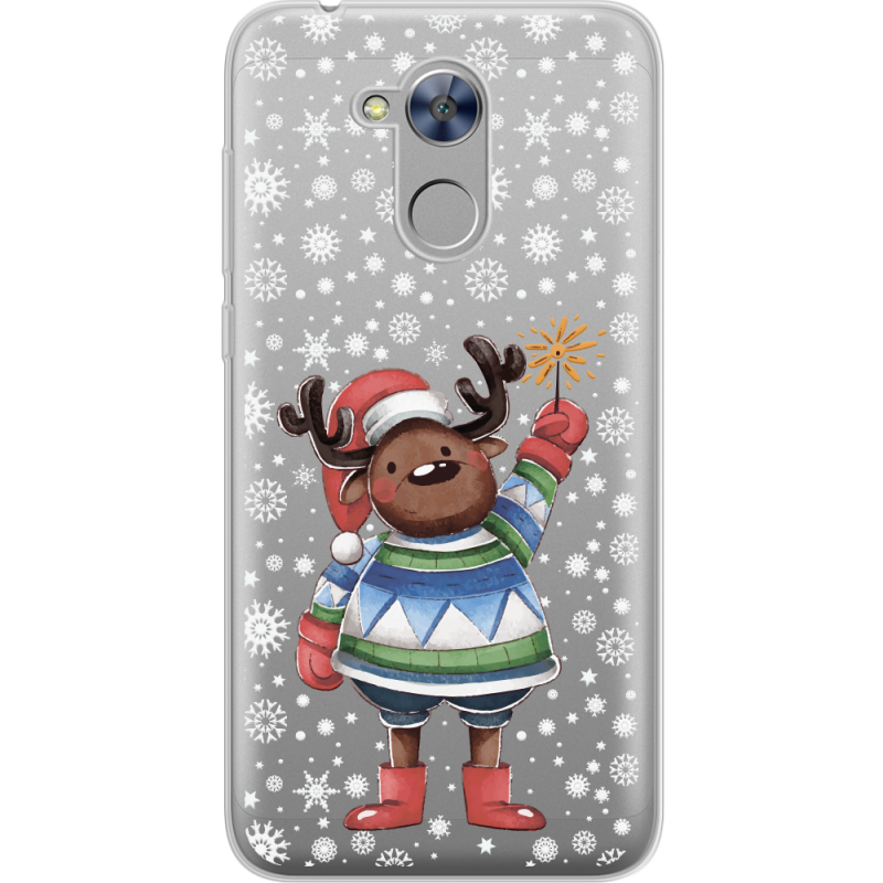 Прозрачный чехол Uprint Huawei Honor 6A Christmas Deer with Snow