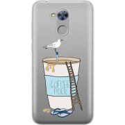 Прозрачный чехол Uprint Huawei Honor 6A Segull in Cofee Pool