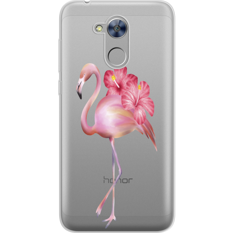 Прозрачный чехол Uprint Huawei Honor 6A Floral Flamingo