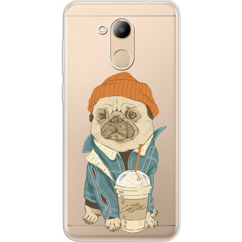 Прозрачный чехол Uprint Huawei Honor 6C Pro Dog Coffeeman