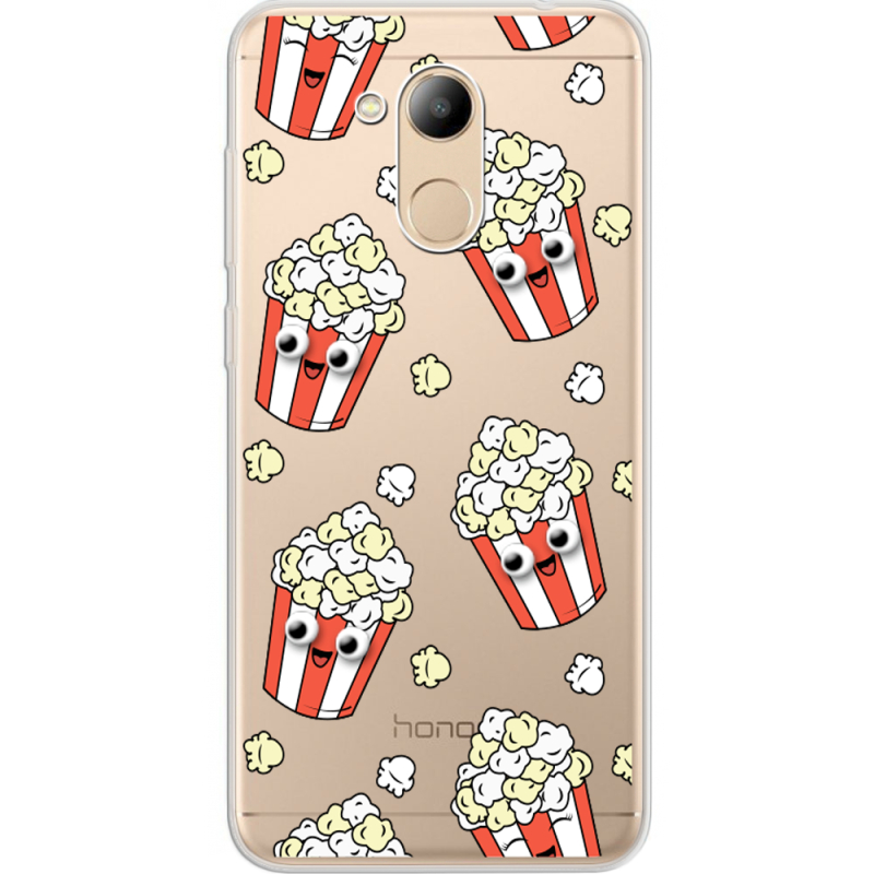 Прозрачный чехол Uprint Huawei Honor 6C Pro с 3D-глазками Popcorn