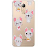 Прозрачный чехол Uprint Huawei Honor 6C Pro с 3D-глазками Mouse