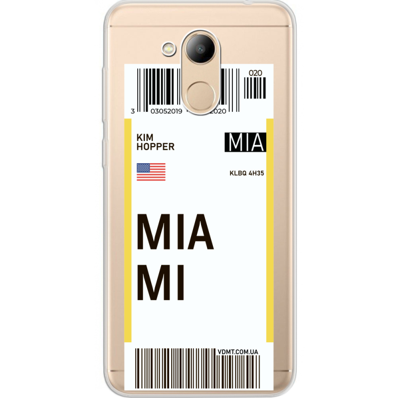 Прозрачный чехол Uprint Huawei Honor 6C Pro Ticket Miami