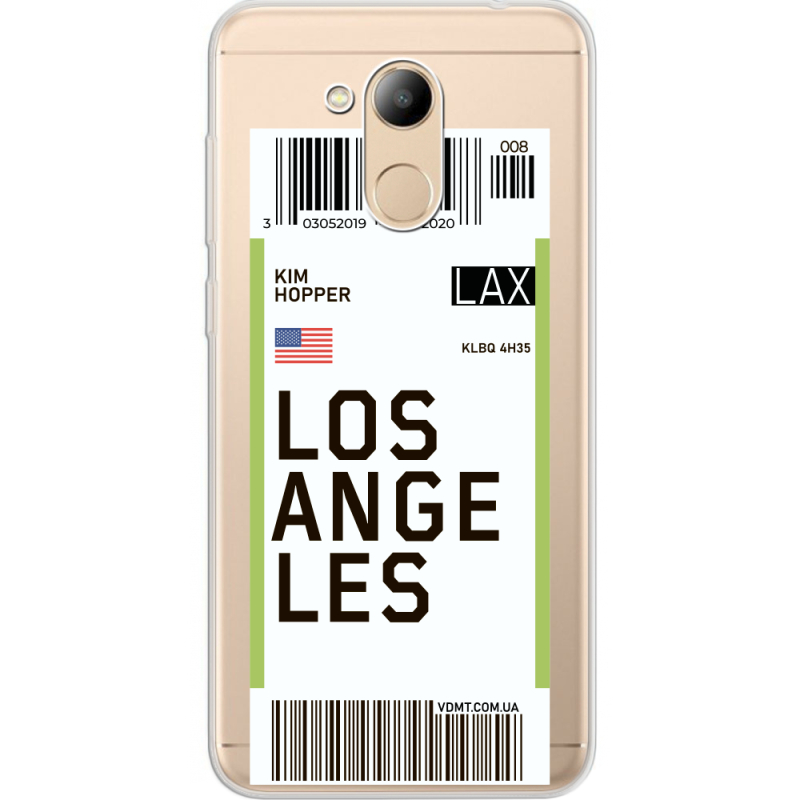Прозрачный чехол Uprint Huawei Honor 6C Pro Ticket Los Angeles