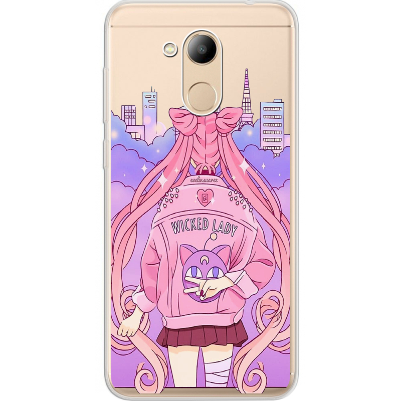 Прозрачный чехол Uprint Huawei Honor 6C Pro Wiked Lady