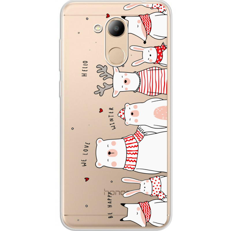 Прозрачный чехол Uprint Huawei Honor 6C Pro The Friendly Beasts