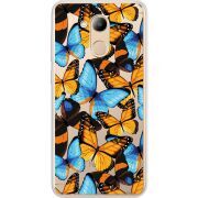 Прозрачный чехол Uprint Huawei Honor 6C Pro Butterfly Morpho