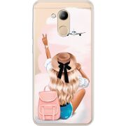 Прозрачный чехол Uprint Huawei Honor 6C Pro Travel Girl