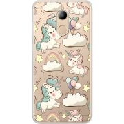 Прозрачный чехол Uprint Huawei Honor 6C Pro Unicorns
