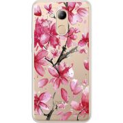 Прозрачный чехол Uprint Huawei Honor 6C Pro Pink Magnolia