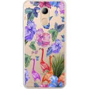 Прозрачный чехол Uprint Huawei Honor 6C Pro Flamingo