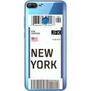 Прозрачный чехол Uprint Huawei Honor 9 Lite Ticket New York