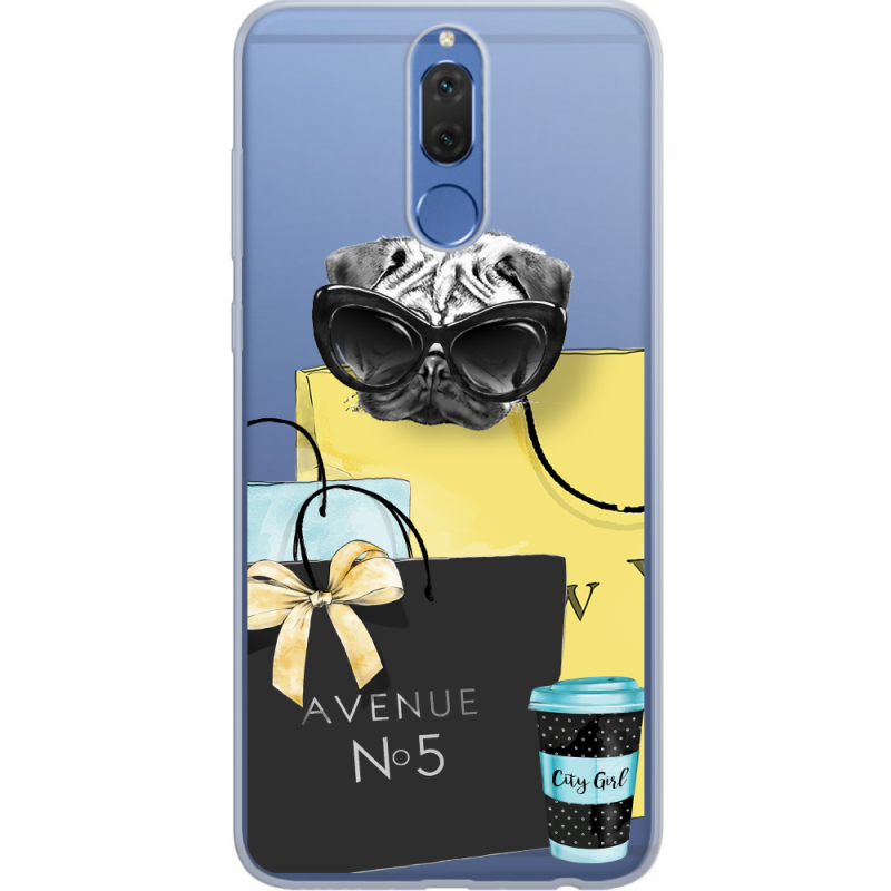 Прозрачный чехол Uprint Huawei Mate 10 Lite Fashion Pug