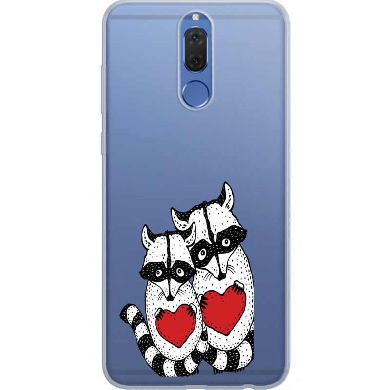 Прозрачный чехол Uprint Huawei Mate 10 Lite Raccoons in love