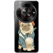 Прозорий чохол BoxFace Nubia Focus 5G Dog Coffeeman