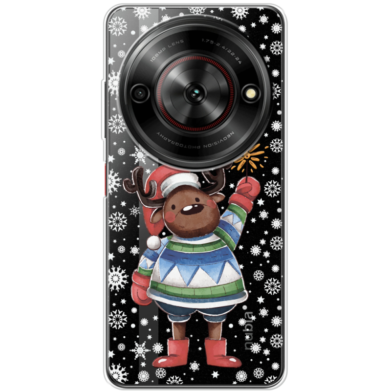 Прозорий чохол BoxFace Nubia Focus 5G Christmas Deer with Snow