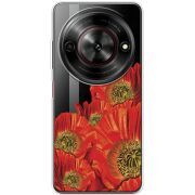 Прозорий чохол BoxFace Nubia Focus 5G Red Poppies