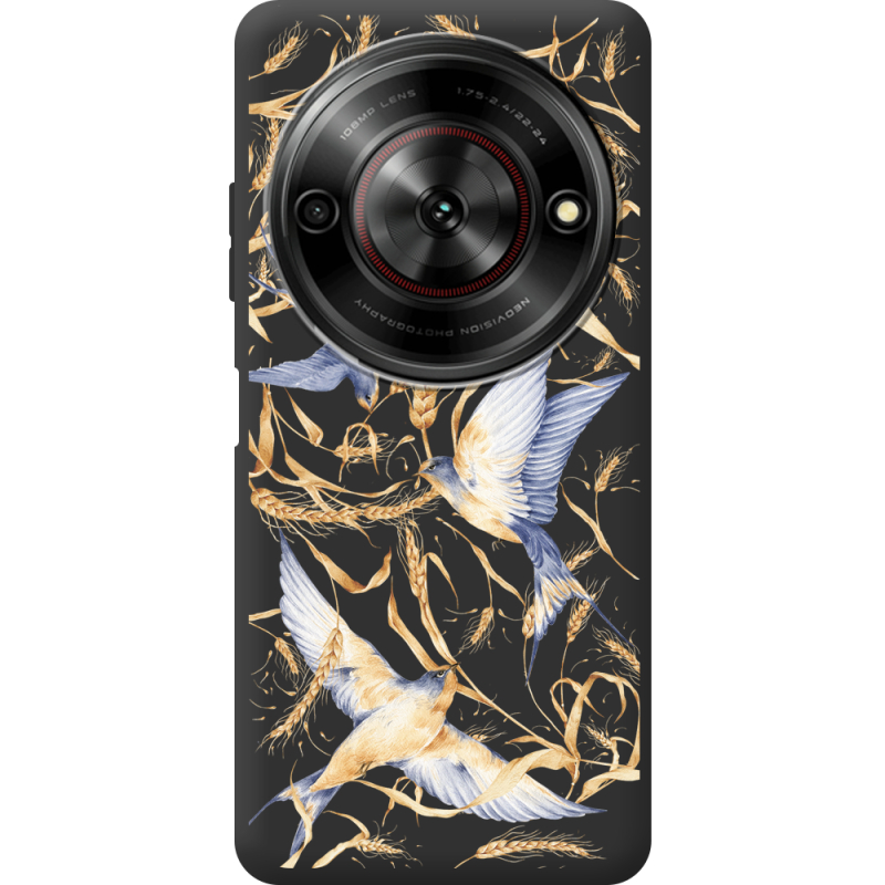 Чорний чохол BoxFace Nubia Focus 5G Ластівки