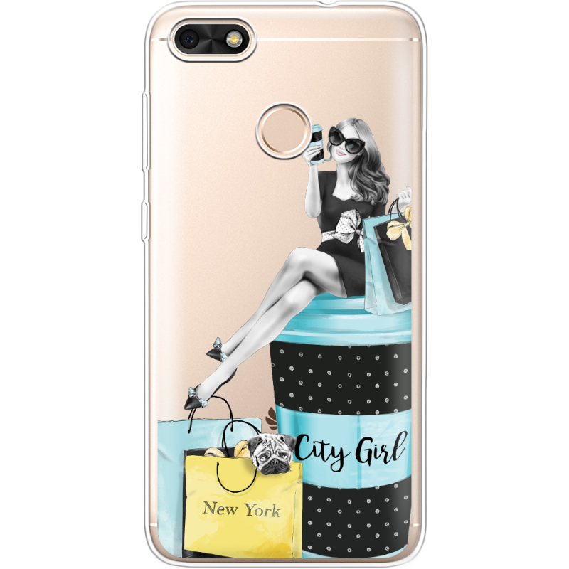 Прозрачный чехол Uprint Huawei Nova Lite 2017 City Girl