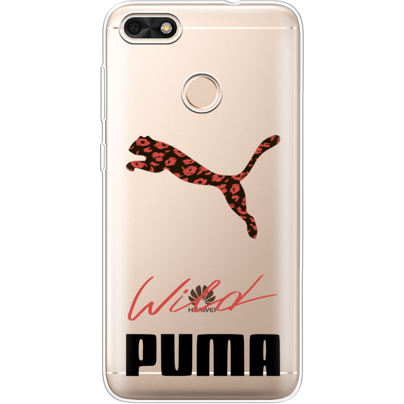 Прозрачный чехол Uprint Huawei Nova Lite 2017 Wild Cat