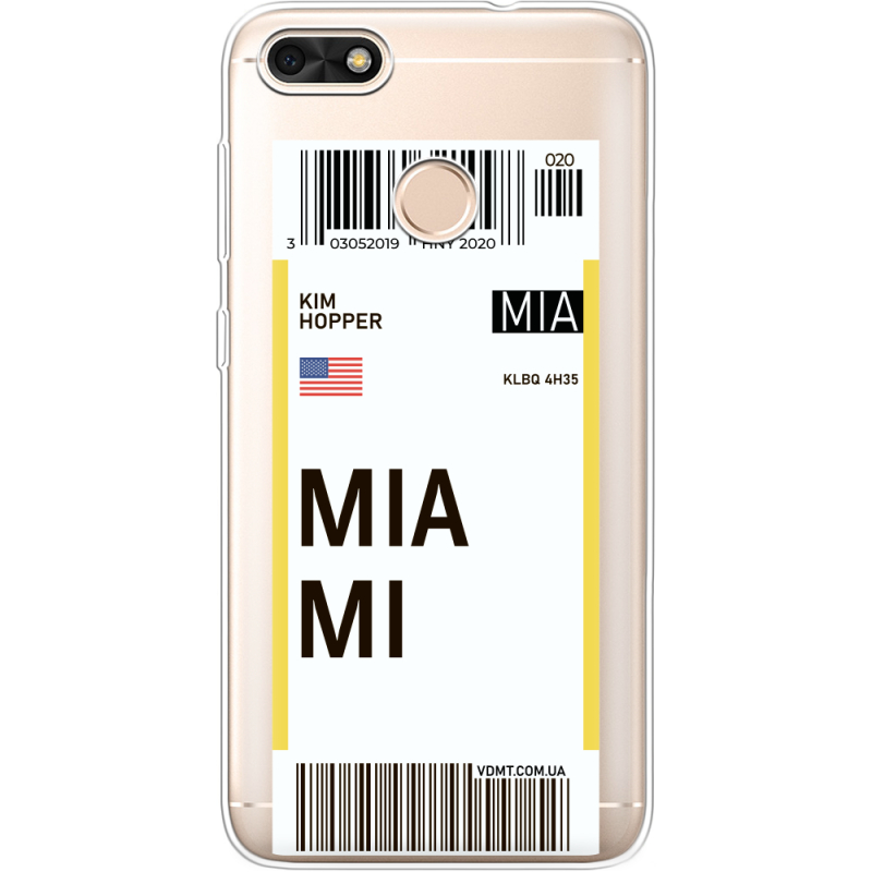 Прозрачный чехол Uprint Huawei Nova Lite 2017 Ticket Miami