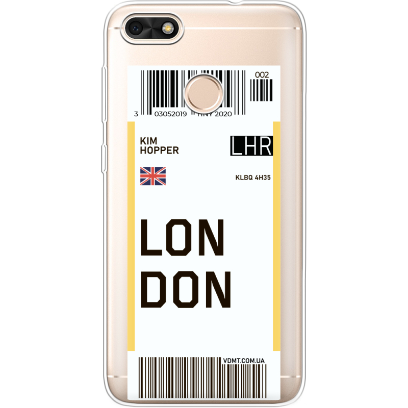 Прозрачный чехол Uprint Huawei Nova Lite 2017 Ticket London