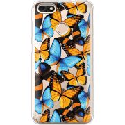 Прозрачный чехол Uprint Huawei Nova Lite 2017 Butterfly Morpho