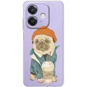 Прозорий чохол BoxFace OPPO A3 Dog Coffeeman