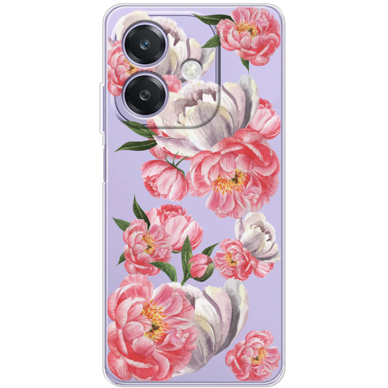 Прозорий чохол BoxFace OPPO A3 Peony Watercolor Style