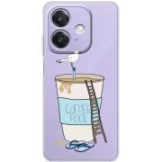 Прозорий чохол BoxFace OPPO A3 Segull in Cofee Pool