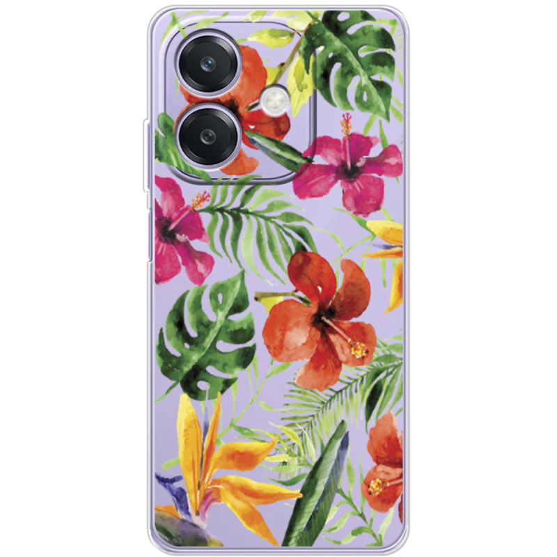 Прозорий чохол BoxFace OPPO A3 Tropical Flowers