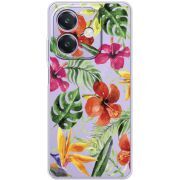 Прозорий чохол BoxFace OPPO A3 Tropical Flowers