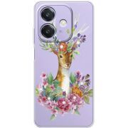 Чохол зі стразами OPPO A3 Deer with flowers