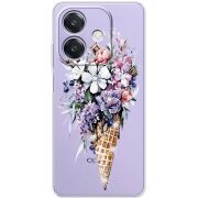 Чохол зі стразами OPPO A3 Ice Cream Flowers