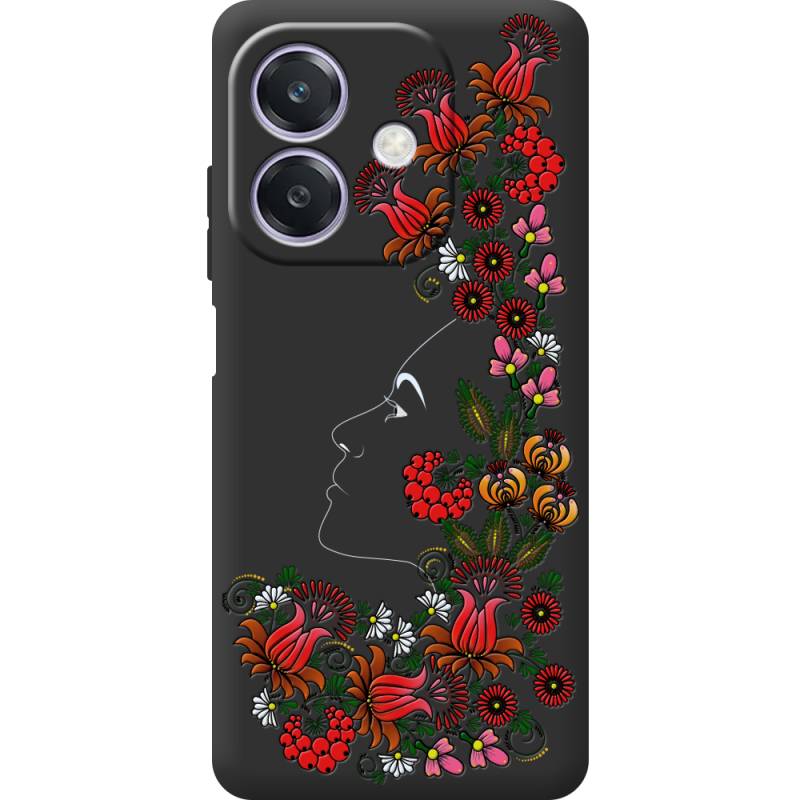 Чорний чохол BoxFace Oppo A3 3D Ukrainian Muse