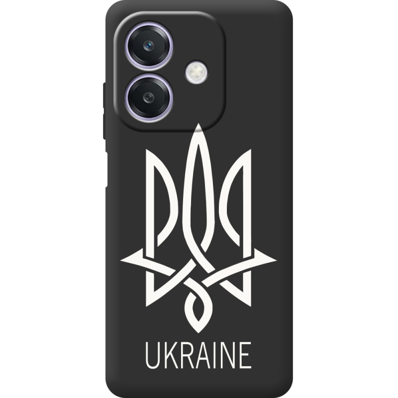 Чорний чохол BoxFace Oppo A3 Тризуб монограмма ukraine