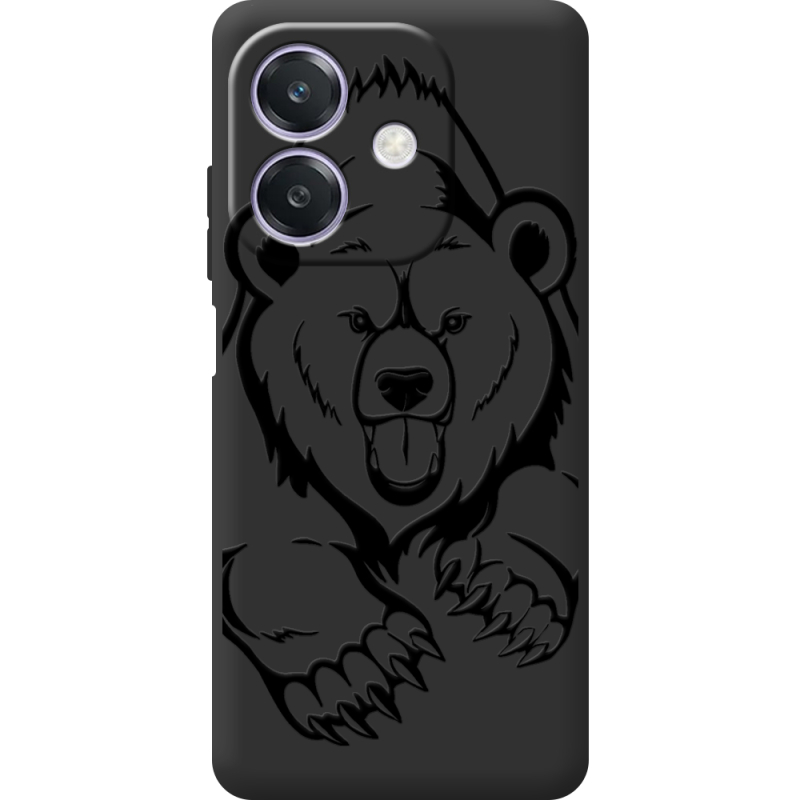 Чорний чохол BoxFace Oppo A3 Grizzly Bear