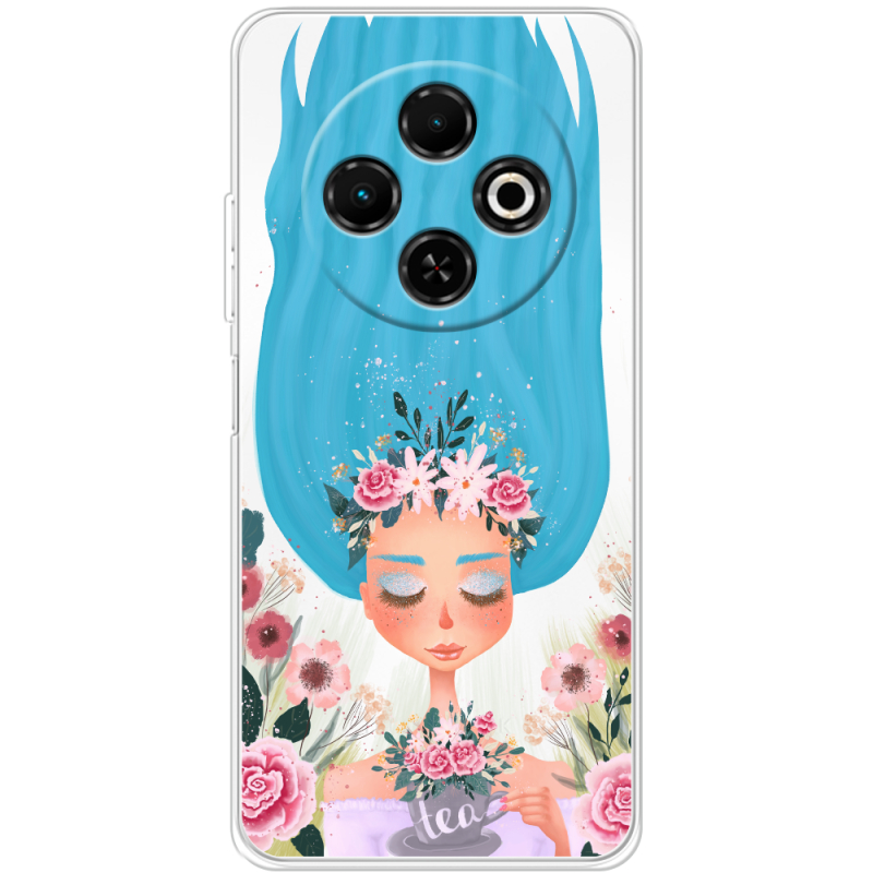 Прозорий чохол BoxFace Tecno Spark 30C Blue Hair