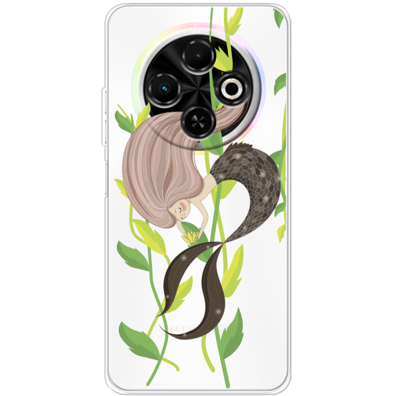 Прозорий чохол BoxFace Tecno Spark 30C Cute Mermaid