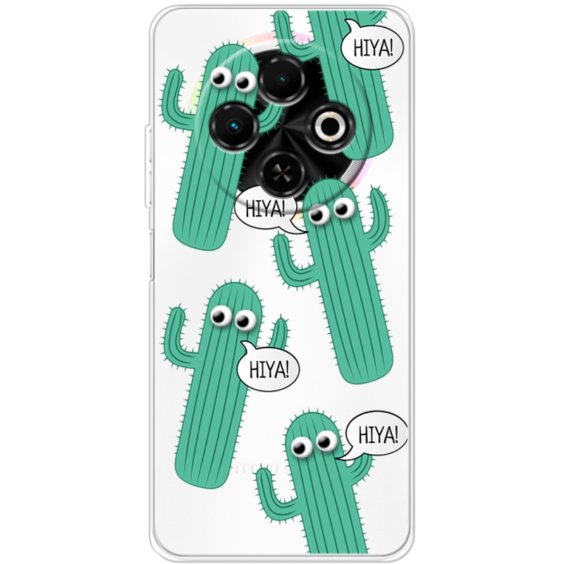 Прозорий чохол BoxFace Tecno Spark 30C с 3D-глазками HIYA