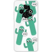 Прозорий чохол BoxFace Tecno Spark 30C с 3D-глазками HIYA