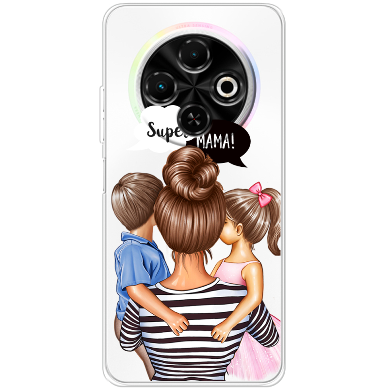 Прозорий чохол BoxFace Tecno Spark 30C Super Mama