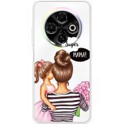 Прозорий чохол BoxFace Tecno Spark 30C Super Mama and Daughter