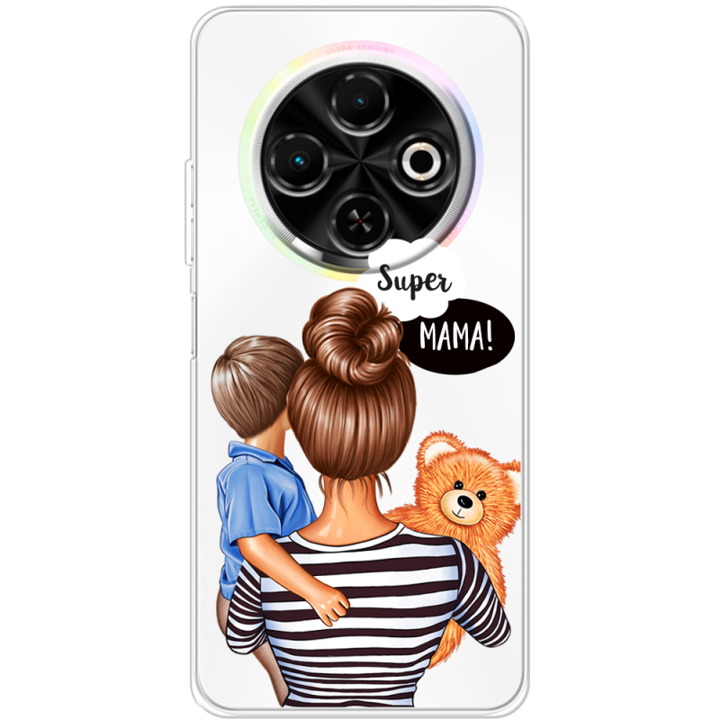 Прозорий чохол BoxFace Tecno Spark 30C Super Mama and Son