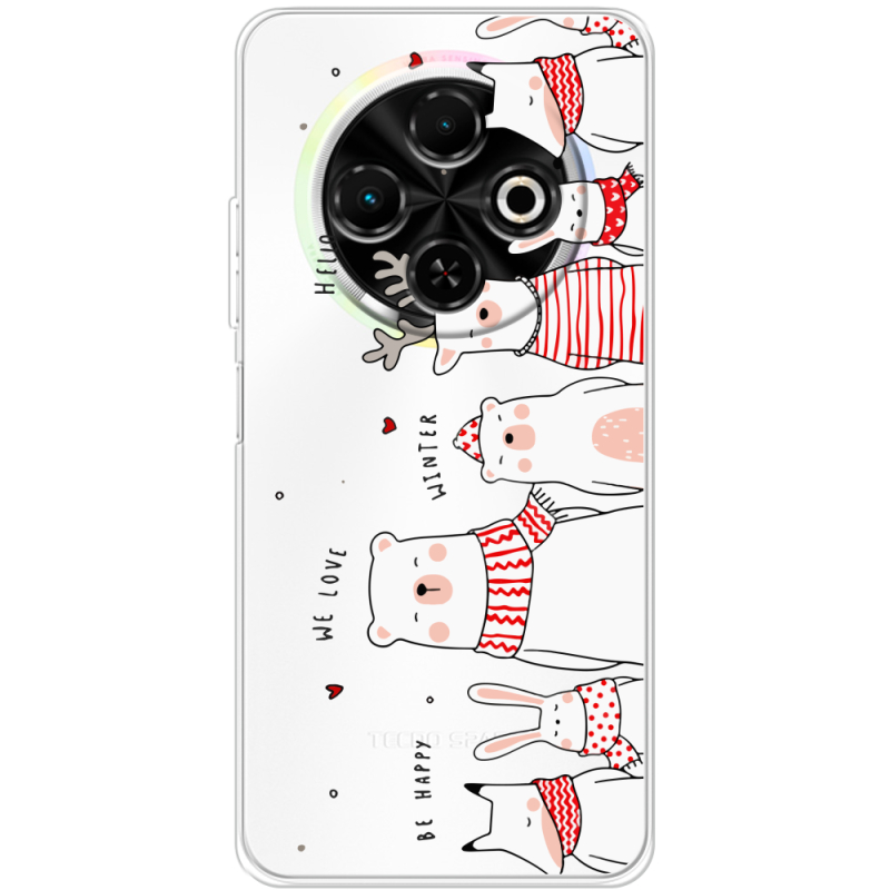 Прозорий чохол BoxFace Tecno Spark 30C The Friendly Beasts