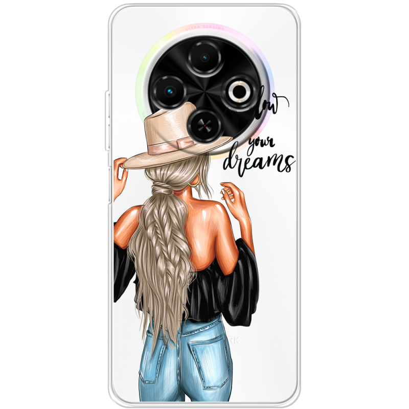 Прозорий чохол BoxFace Tecno Spark 30C Follow Your Dreams