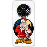 Прозорий чохол BoxFace Tecno Spark 30C Cool Santa