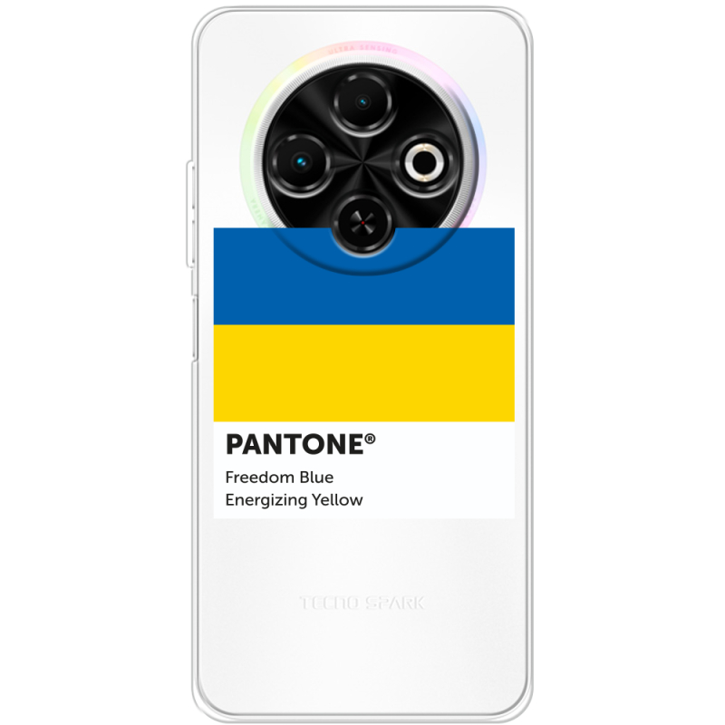 Прозорий чохол BoxFace Tecno Spark 30C Pantone вільний синій