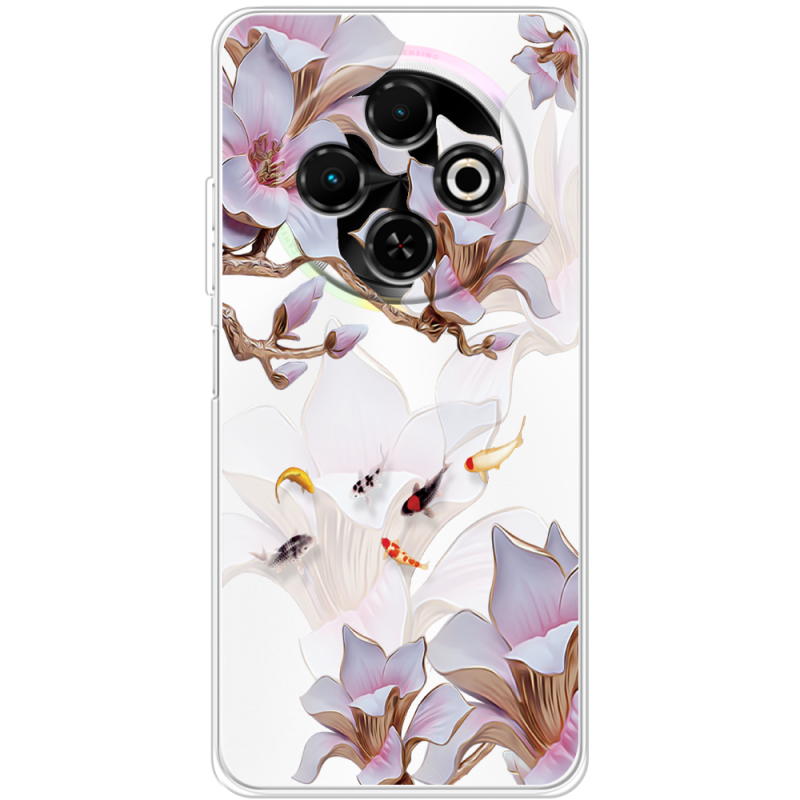 Прозорий чохол BoxFace Tecno Spark 30C Chinese Magnolia