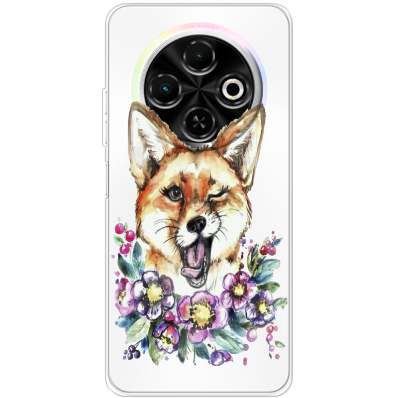 Прозорий чохол BoxFace Tecno Spark 30C Winking Fox